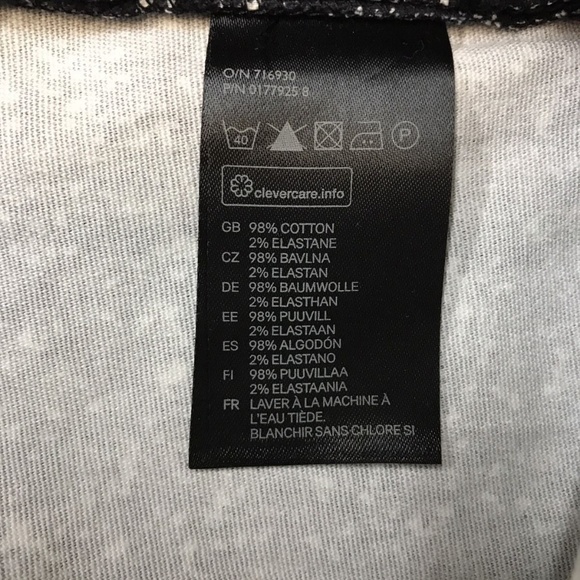 H&M Skinny Pants Navy Blue 6 Small Women's Graphic - Picture 5 of 7